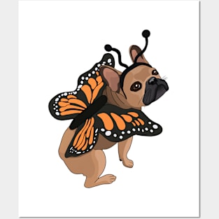 Frenchie Butterfly Posters and Art